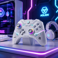 Manette de jeu sans fil AOLION pour Switch2, joystick 2.4G multiplateforme, manette de jeu à double vibration, programmation macro, rétroéclairage RVB
