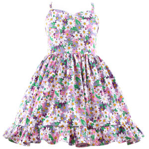 Vestido Floral para Niñas, Vestido de Algodón sin Espalda, Vestido con Tirantes Ajustables, Ropa Casual para Niñas de 1 a 10 Años - Product Image 1