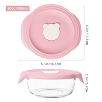 Bol en silicone borosilicate de qualité alimentaire avec couvercle en silicone anti-fuite, compatible micro-ondes et congélateur, couleur Pantone personnalisée, récipient de rangement