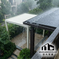 Pergola robuste en aluminium 6063-T6 avec revêtement en poudre écologique, toit à lames orientables imperméable, pour jardin extérieur