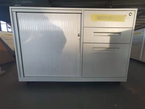 Modern Mobile Steel Office Storage Cabinet with Roller <b>Shutter</b> Door Base 3 Drawers Environmentally Friendly and Durable Design - Product Image 1