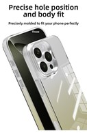Coque de téléphone portable antichoc en PC souple à 4 côtés, style cristal dégradé, avec boutons souples en PC et protection intégrale anti-chute
