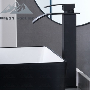 Robinet de lavabo de salle de bain moderne de luxe Wayon, cascade carrée, <span class=keywords><strong>mitigeur</strong></span> à poignée unique - Product Image 2