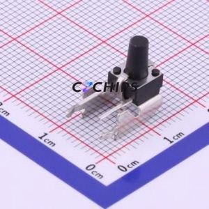 TS-1093B-A12B3-D2 Tactile Switch Through hole Component THT Switch Single Pole Single Throw Round Button 2.5N Right Angle Insert - Product Image 1