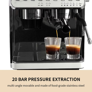 Machine à café expresso XEOLEO 20 bars, double chaudière, double pompe, machine italienne automatique avec - Product Image 4