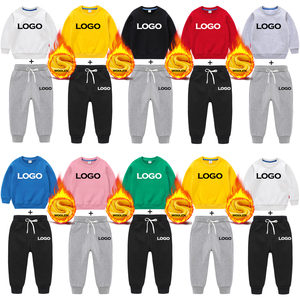 2023 ragazzini Winter Compound vili Plus Thick Custom Kids Warm Tops felpe con cappuccio coperta vestiti Solid Blank Toddler felpa - Product Image 1