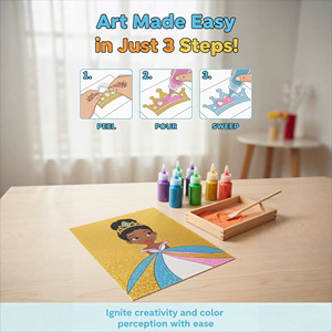 <span class=keywords><strong>Kit</strong></span> de <span class=keywords><strong>Peinture</strong></span> au Sable Anti-Stress pour Adultes, Style Africain, Jouet Éducatif Personnalisé, Format A4, <span class=keywords><strong>Kit</strong></span> de Décoffrage Artistique au Sable - Product Image 3