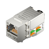 HY-CONNECT Prise Keystone RJ45 Cat6 blindée en alliage de zinc à 90 degrés sans outil