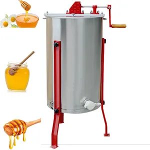 Hot Sale Honey Making Machine 6 Frame Seamless Industrial Stainless Steel Manual Honey Extractor