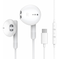 Auriculares USB C de Alta Fidelidad con Micrófono, Cancelación de Ruido, Auriculares Intrauditivos con Cable Tipo C, Auriculares Estéreo para Computadora Portátil, Tableta y PC