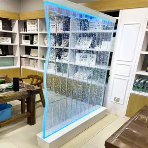 Wall Water Panel Customize Acrylic Water Bubble Wall Panels Movable LED Light Screens Room Divider For Wedding Parties