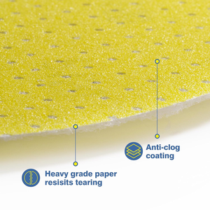 400 Stück langlebiges Schleifpapier 225 mm perforierte Schleif scheiben mit Körnung <span class=keywords><strong>120</strong></span> Trockenbau schleifer Schleif werkzeuge - Product Image 5