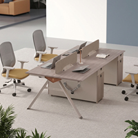 Poste de travail de luxe pour bureau, directement de l'usine, bureau d'écriture, poste de travail pour 3 personnes, table d'ordinateur pour personnel