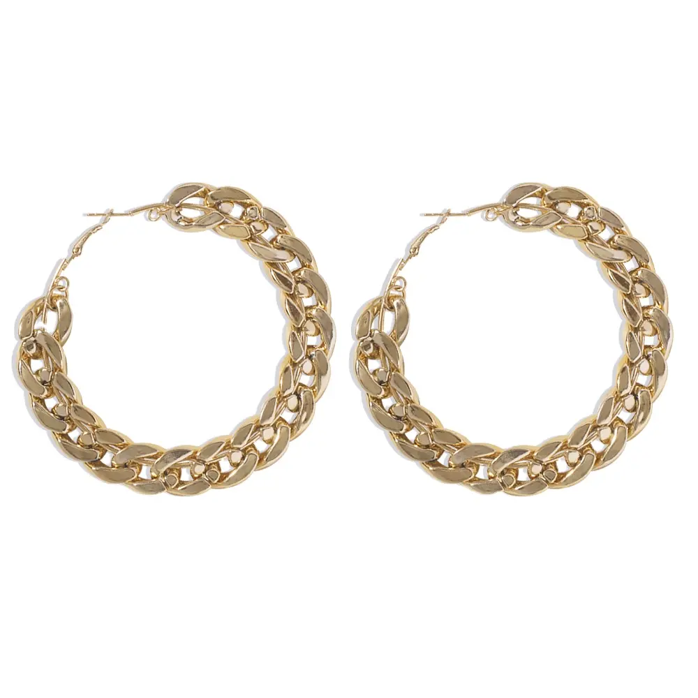 New Arrived Iced Out Bling Hoop Earrings Sparking Crystal Chain Diamond Rhinestone Earrings Jewelry Women Wholesale