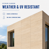 Panneaux de plafond en pierre flexibles, revêtement MCM pliable pour corniche et enroulement de colonnes, panneaux muraux flexibles