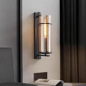 Lámpara de pared con pantalla de cristal, luz LED, base de bombilla E27 para sala de estar, dormitorio, pasillo, diseño moderno - Product Image 3