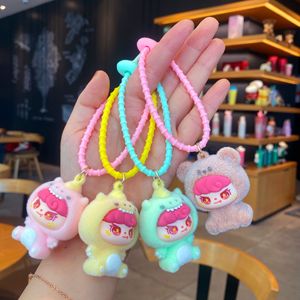 Porte-clés en PVC 3D DIY en gros, motif ours mignon de dessin animé, pour enfants et femmes, petit cadeau pour sac à dos - Product Image 4