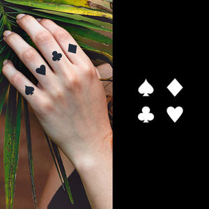 Pochoir de <span class=keywords><strong>tatouage</strong></span> <span class=keywords><strong>au</strong></span> <span class=keywords><strong>henné</strong></span> réaliste Inkster bleu noir étanche conception <span class=keywords><strong>simple</strong></span> OEM papier doigt conception de la main autocollant à encre temporaire - Product Image 2