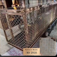 Maille métallique décorative translucide, durable et artistique, taille personnalisable, pour plafond, cloison intérieure, mur décoratif