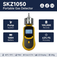 Analyseur d'oxygène portable SKZ1050 0-30%Vol avec compensation de température et de pression, alarme sonore, lumineuse et vibratoire, détecteur de gaz