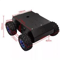 Kit de robotique intelligent : Voiture 4x4 C400, plateforme de développement ROS, roues en caoutchouc de 130 mm, prend en charge le développement secondaire et le contrôle RC
