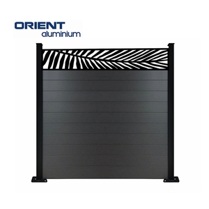 La barrière extérieure d'intimité de mur de WPC lambrisse le panneau composé en plastique en <span class=keywords><strong>bois</strong></span> noir <span class=keywords><strong>2m</strong></span> et les poteaux en aluminium - Product Image 6