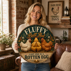 Vintage <strong>Funny</strong> Chicken Tin <strong>Sign</strong> Rustic Metal <strong>Sign</strong> Farmhouse Coop <strong>Kitchen</strong> Wall Art Country Poster <strong>Funny</strong> Metal <strong>Sign</strong> - Product Image 2