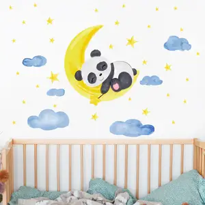 DIY dekoratif panda duvar sticker için bebek odası dekorasyon çıkartması çıkarılabilir duvar çıkartması