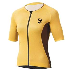 Maillot de cyclisme DEZE pour femme à rayures dégradées, manches courtes, fermeture éclair intégrale, respirant, professionnel, pour le cyclisme sur route, plusieurs couleurs au choix - Product Image 2