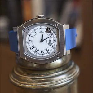 Relojes de Tonneau vintage para hombre, reloj mecánico minimalista a la moda, con logotipo personalizado oem, el mejor regalo