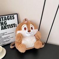 2024 nouvelle personnalité dessin animé grande capacité poilu doux fille sac à bandoulière mignon écureuil en peluche sac à main