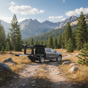 Auvent et <span class=keywords><strong>plateau</strong></span> extérieur compatibles Ford Ranger en argent durable avec couvercle roulant, fonctionnement manuel, tiroir coulissant en alliage d'aluminium - Product Image 5