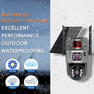 Cámara al aire libre Wifi inalámbrico 4G tarjeta Sim Solar 360 Cctv cámara de vigilancia de doble lente <span class=keywords><strong>Panel</strong></span> Solar Cámaras de monitoreo con alarma - Product Image 2