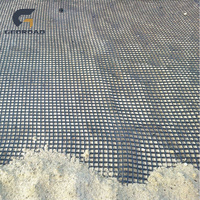 Geomalla Biaxial de Poliéster PET de Alta Resistencia a la Tracción de 20-200KN para Refuerzo de Base de Carreteras, Certificación CE, Garantía de 5 Años