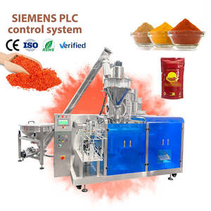 Machine de remplissage et de mélange entièrement automatique pour sachets préformés Doypack de poudre sèche, pour protéines de lactosérum, avec scellage sur 4 côtés - Product Image 1