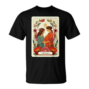 T-shirt Boho Floral Tarot Card Doula pour les professionnels de la naissance, les accouchières et les infirmières d'accouchement et de maternité - Product Image 2