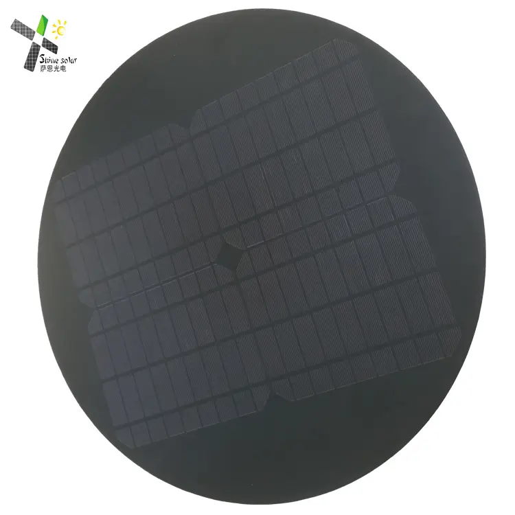 Custom made mini solar panel 12v 6v 5v 5w epoxy and PET laminated triangle round solar panel