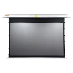 120inch 16:9 Super In-Ceiling projector screen with voice control screen up and down and stop electric screen for ust projector