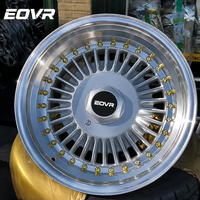 Ruedas Forjadas EVOR Personalizadas de 2 Piezas con Múltiples Radios y Pernos Dorados de 16 17 18 19 20 21 22 Pulgadas 5X120 5X112 5x114.3 de Aleación de Aluminio para Automóvil