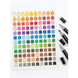 120pcs Dual Tip Art Markers Classic Double Head Design Blendable Alcohol Ink Set for <b>Drawing</b> and Coloring - Product Image 2