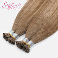 Extensions de cheveux humains à pointe plate en kératine, double épaisseur, cuticules alignées, kératine italienne, pointe en K, vente chaude