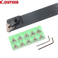 Porte-outil de tournage extérieur CNC triangulaire MTQNR2020K16/2525M16 pour usinage de faces, tige de fraise à oxydation noire