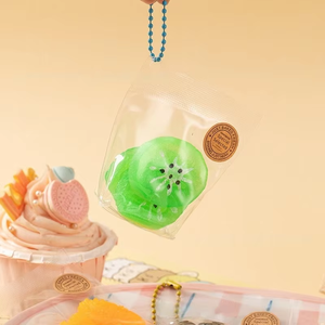 Hot Selling TPR Super Soft Simulation Keychain Kawaii Mini Fruit Bag <b>Squeeze</b> Stress Relief Toys for Kids Boys and Girls - Product Image 4