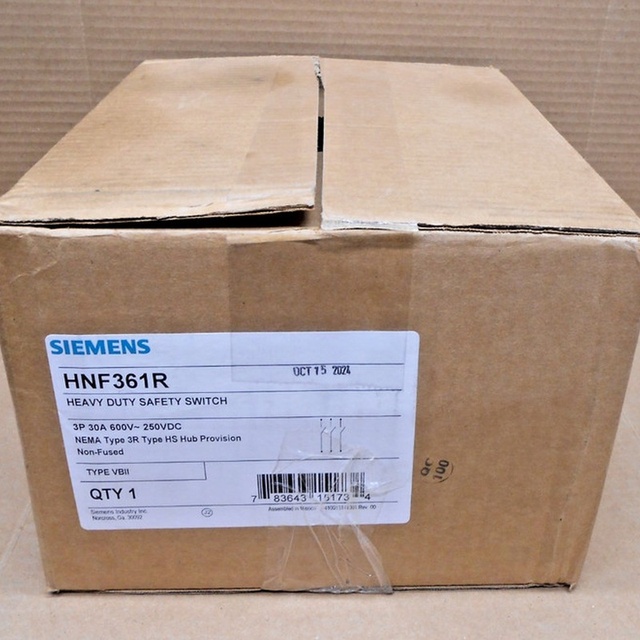 Safety Switch HNF361R Heavy Duty 30A 600V 3P 3R PLC