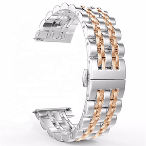 Pour <span class=keywords><strong>Xiaomi</strong></span> Huami pour <span class=keywords><strong>Amazfit</strong></span> Bip Smartwatch Band <span class=keywords><strong>Bracelet</strong></span> en métal en acier inoxydable avec boucle papillon pour Stratos 2 Rhythm Watch - Product Image 4