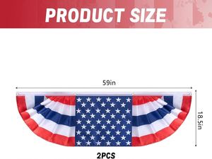 ธงชาติอเมริกันแบบดั้งเดิมขนาด 5 x 1.5 ฟุต สำหรับวันชาติ 4 กรกฎาคม ขายส่ง ราคาพิเศษ ผลิตภัณฑ์ส่งเสริมการขายแบบพับยาว - Product Image 6