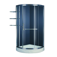Cabine de douche coulissante moderne en alliage d'aluminium sur mesure, avec receveur en pierre artificielle en forme d'arc, vente en gros directe usine