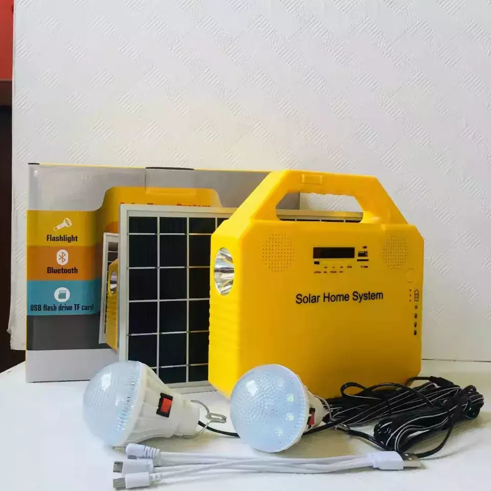 Система на солнечной энергии высокого качества для кемпинга, горячая распродажа, набор солнечных ламп, солнечные домашнее освещение, радио