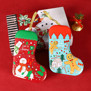 Boîte de rangement en fer pour chaussettes de Noël Mystic Arts, décoration de Noël pour bonbons, collations et cadeaux - Product Image 1