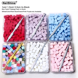 1cm/1.5cm/2cm Gel Polish Applicator Block Square DIY 100pcs Sponge <strong>Nail</strong> Polish Applicator Sponge Manicure Tools for <strong>Nail</strong> <strong>Art</strong> - Product Image 1